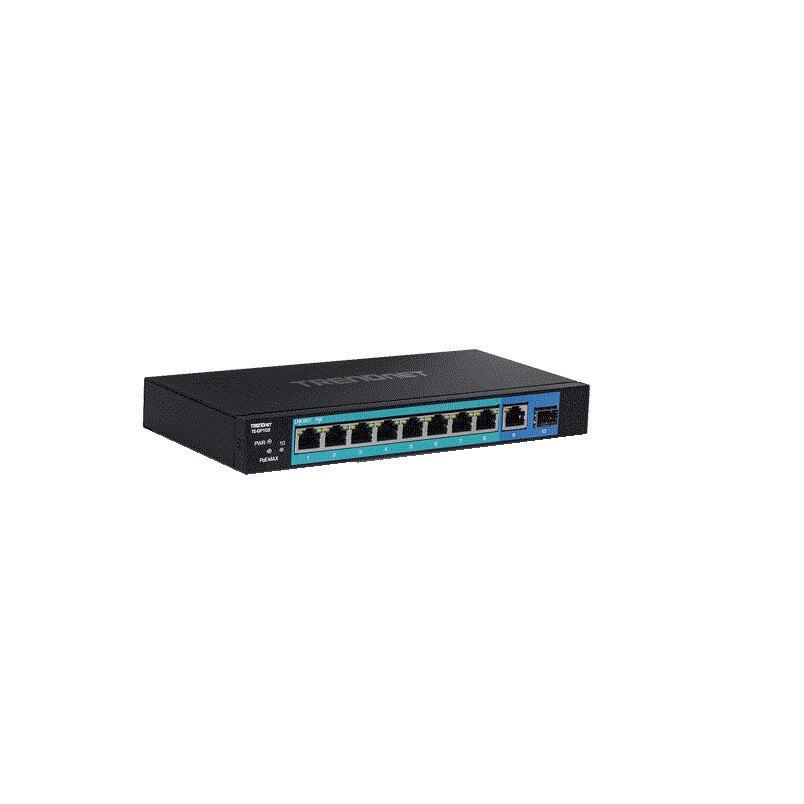 Switch 8 porturi Gigabit PoE 58W 1 port Gigabit 1 port SFP - TRENDnet TE-GP102
