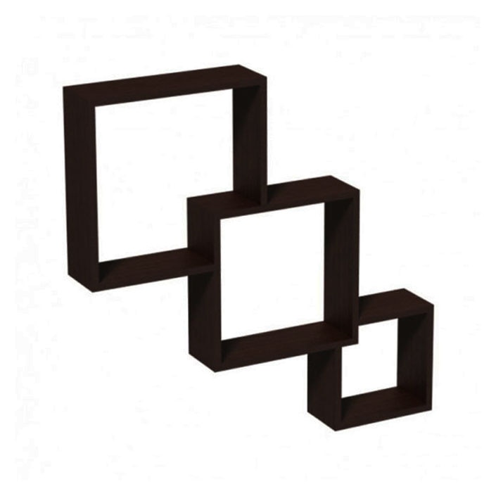 Raft de perete Modular, 65.5x10x65.5 cm, Arly, PAL Wenge