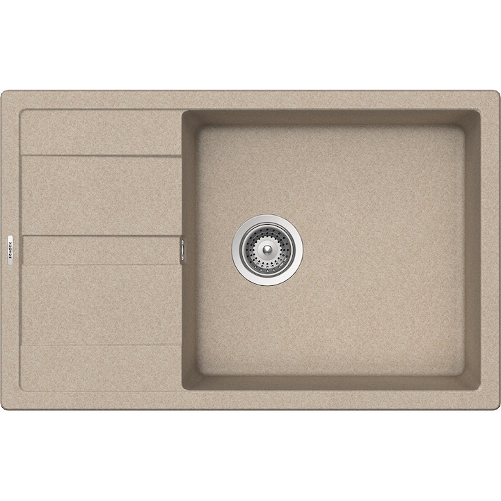 Chiuveta granit Schock Ronda D-100XL Cristalite Sabbia 780 x 500 mm, granit, montare pe blat, nisip