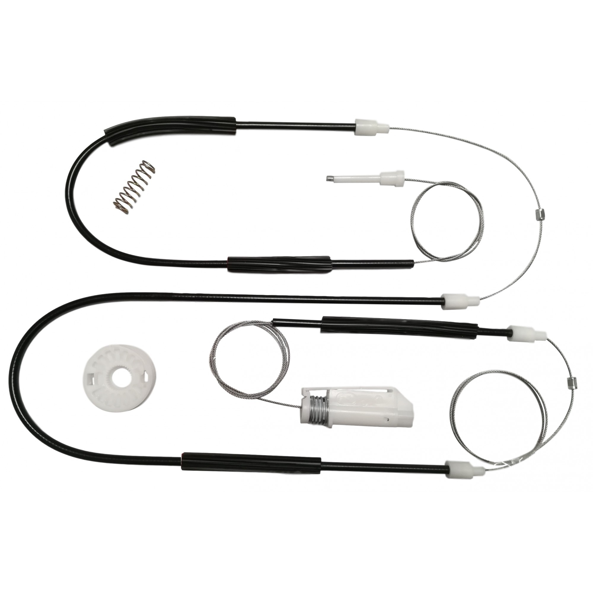 Kit reparatie macara electrica geam usa auto Audi A4 cabrio CC 2002-2006 8H, cabluri cu rola fata stanga sau dreapta