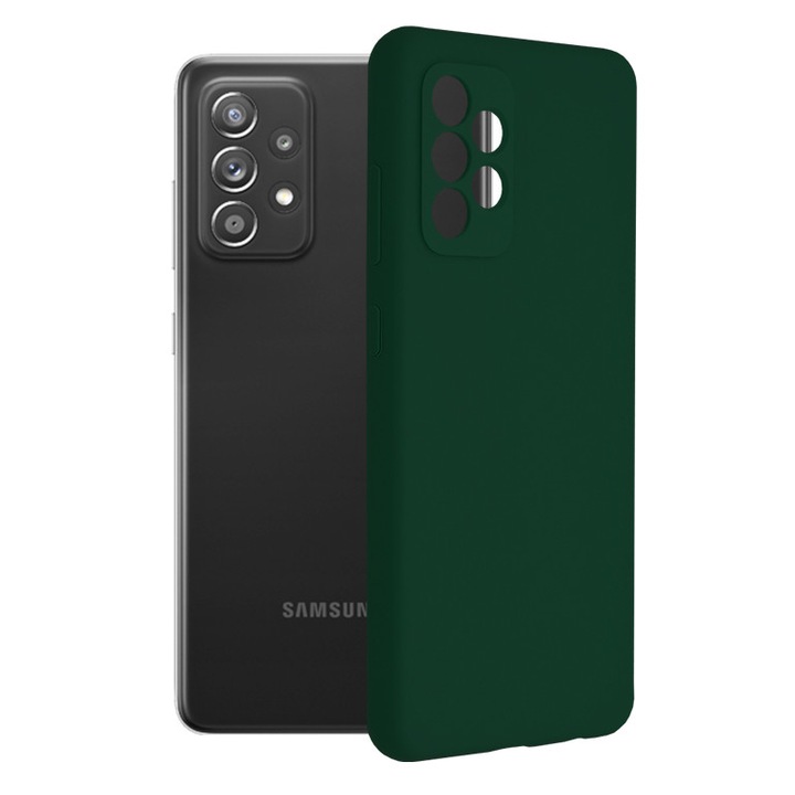 Husa Techsuit Soft Edge Silicon compatibila cu Samsung Galaxy A72 5G, Dark Green