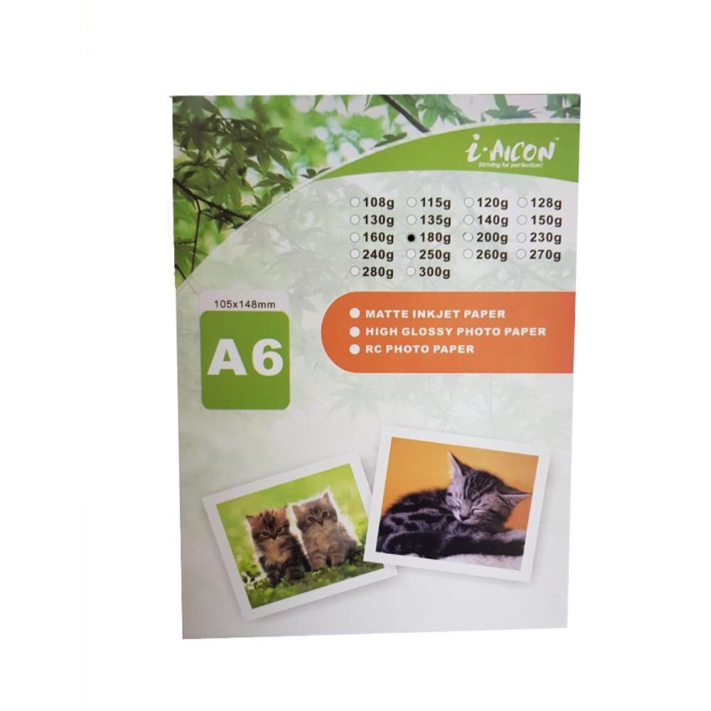 Set 20 Hartii Foto Glossy A6 i-Aicon, 180 g/m2