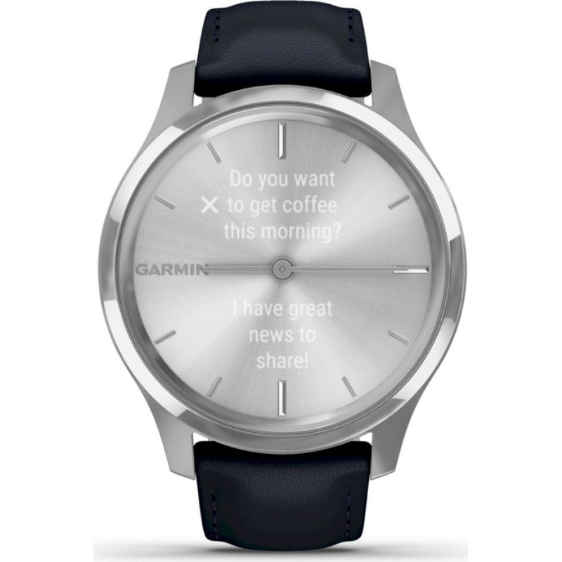 Ceas smartwatch Garmin Vivomove Luxe, carcasa otel inoxidabil, Bluemarin inchis