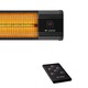 Incalzitor cu infrarosu pentru terase LUXEVA 2500 HRS, 3 trepte putere, IP55, termostat, temporizator, telecomanda, negru