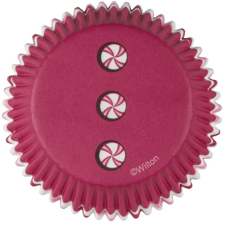 Set forme copt din hartie pentru briose, "Blister Santa", Wilton, 50 bucati