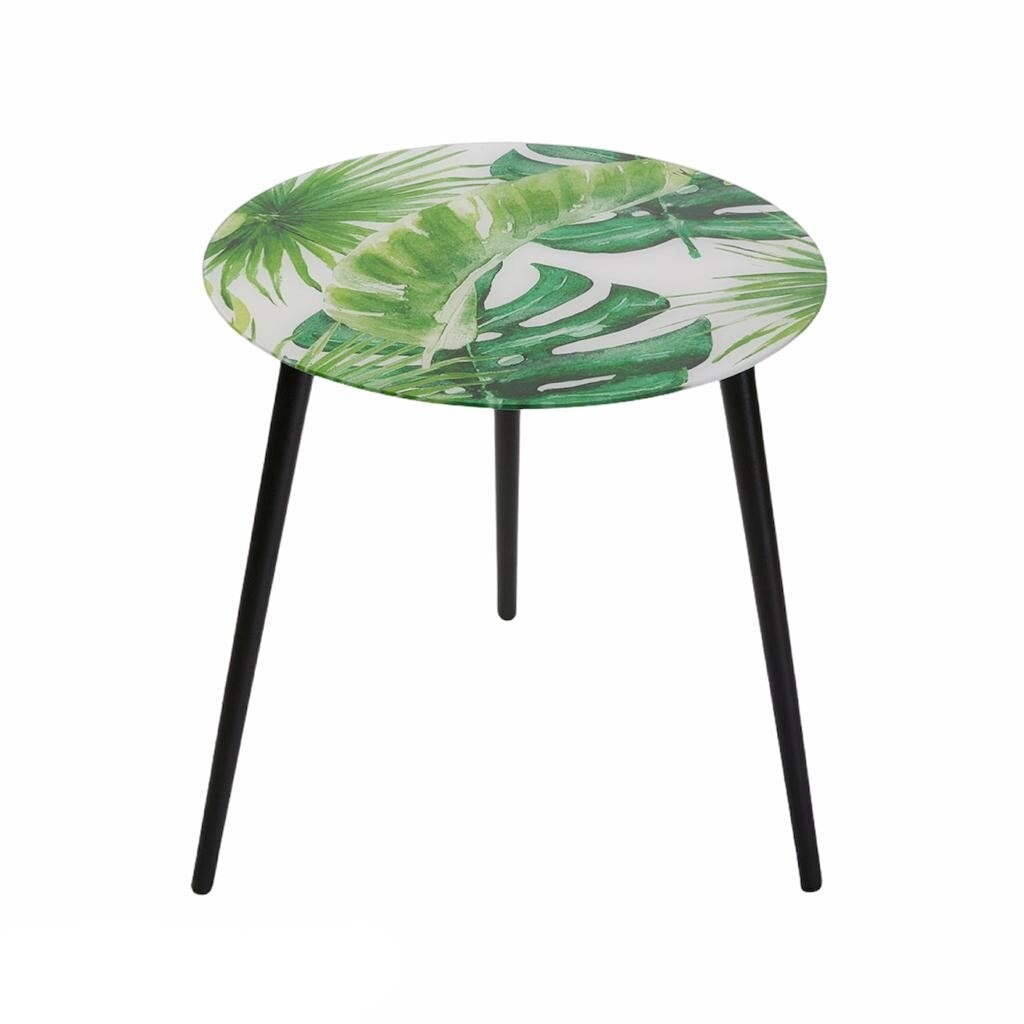 Masuta de cafea Versa Home, 50x50 cm, lemn/sticla