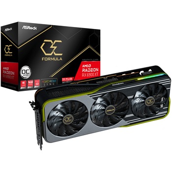 Placa video ASRock Radeon™ RX 6900 XT OC Formula, 16GB GDDR6, 256-bit Placa video ASRock Radeon™ RX 6900 XT OC Formula, 16GB GDDR6, 256-bit