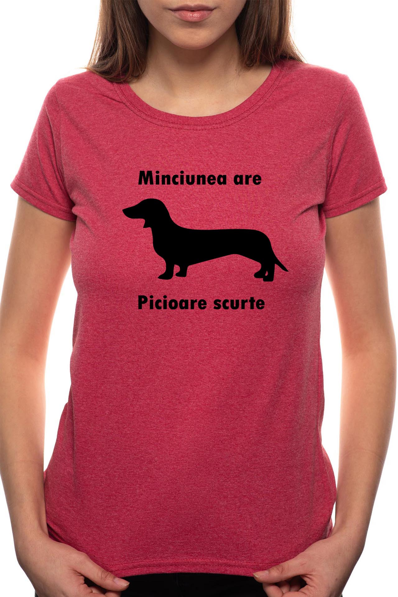 Tricou dama, Picoare Scurte, 100% Bumbac, BR73, Bordeaux Red