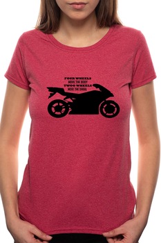 Tricou dama, Moto Life, 100% Bumbac, BR58, Bordeaux Red Tricou dama, Moto Life, 100% Bumbac, BR58, Bordeaux Red