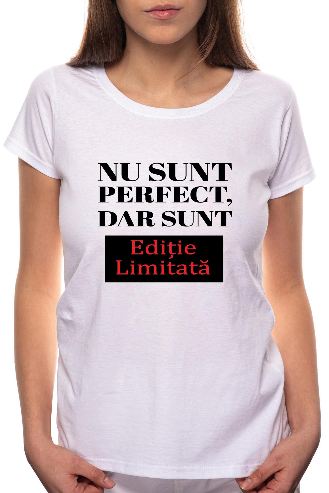 Tricou dama, Editia Limitata, 100% Bumbac, W62, Alb