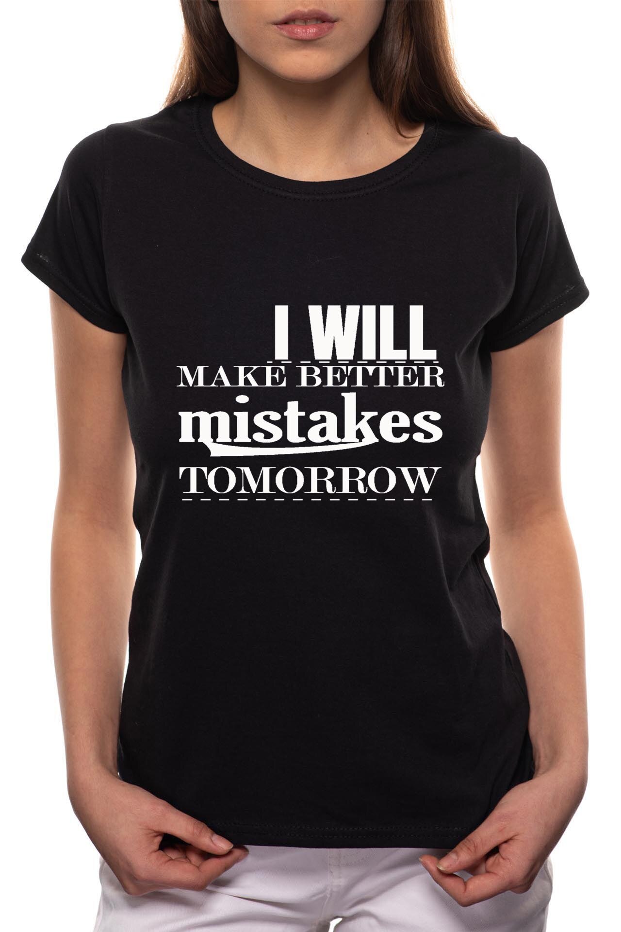 Tricou dama, I Will Make Better, 100% Bumbac, B52, Negru