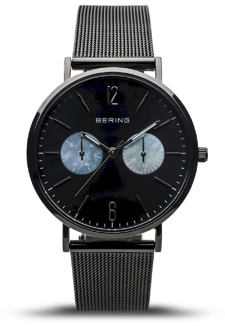 Ceas de dama Bering 14236-123, Otel inoxidabil, Analog, Negru