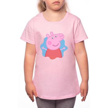 Tricou Fetita, Peppa Pig, 100% Bumbac, Roz, P71 Tricou Fetita, Peppa Pig, 100% Bumbac, Roz, P71