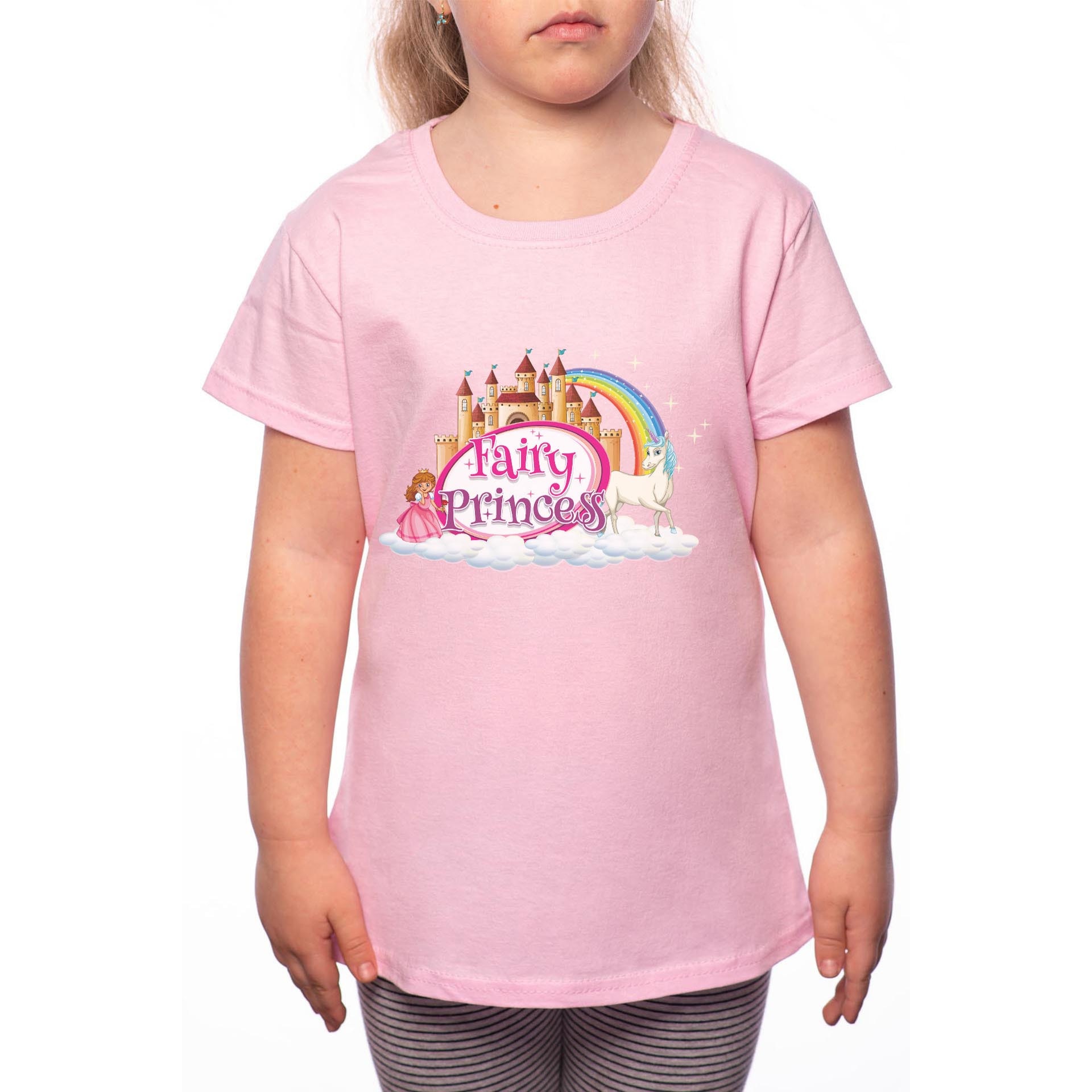 Tricou Fetita, Fairy Princess, 100% Bumbac, Roz, P75