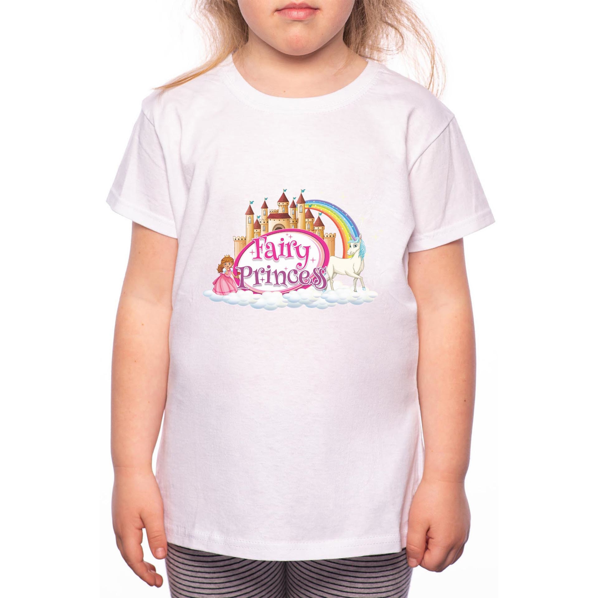 Tricou Fetita, Fairy Princess, 100% Bumbac, Alb, W75