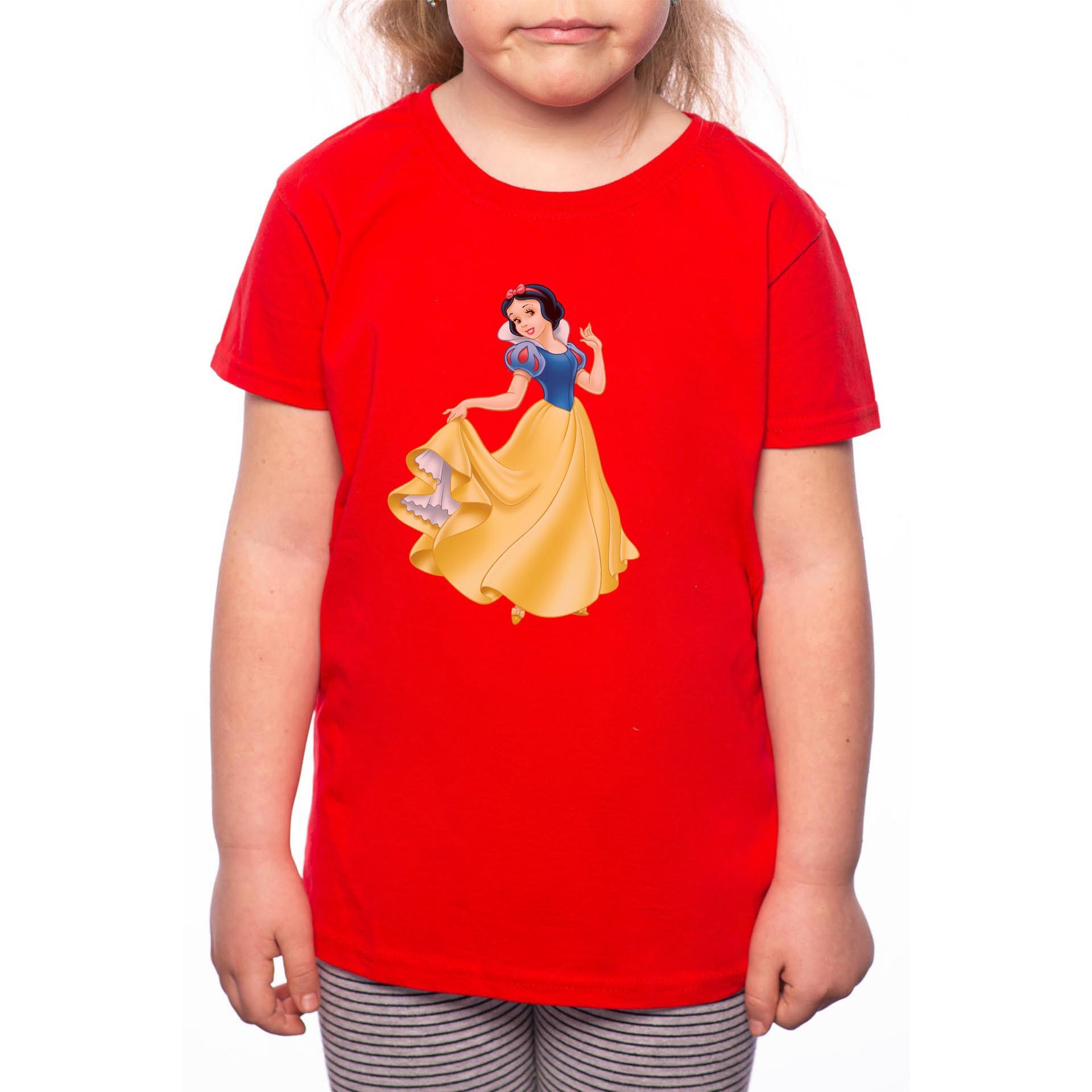 Tricou Fetita, Princess, 100% Bumbac, Rosu, R92