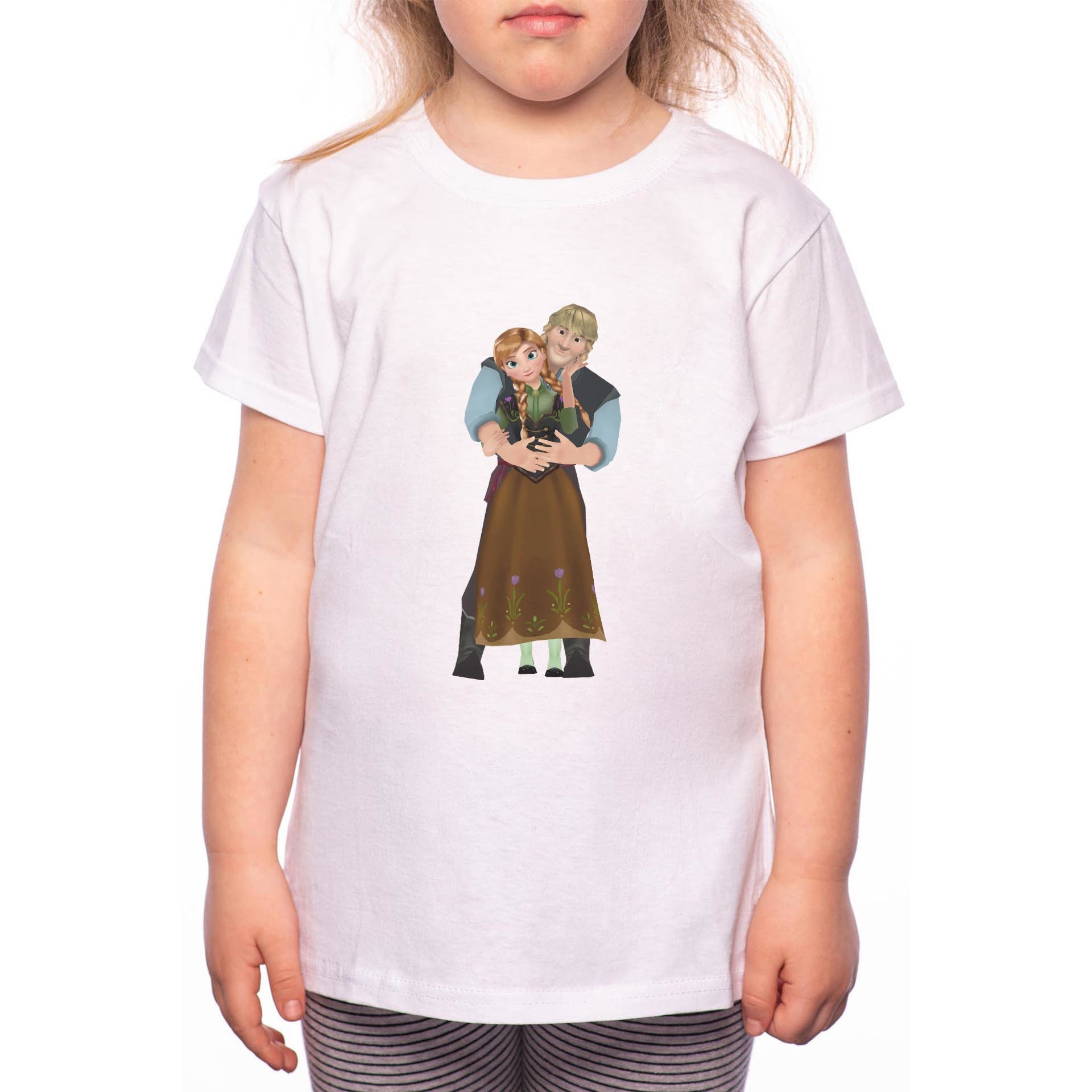 Tricou Fetita, Frozen, 100% Bumbac, Alb, W98