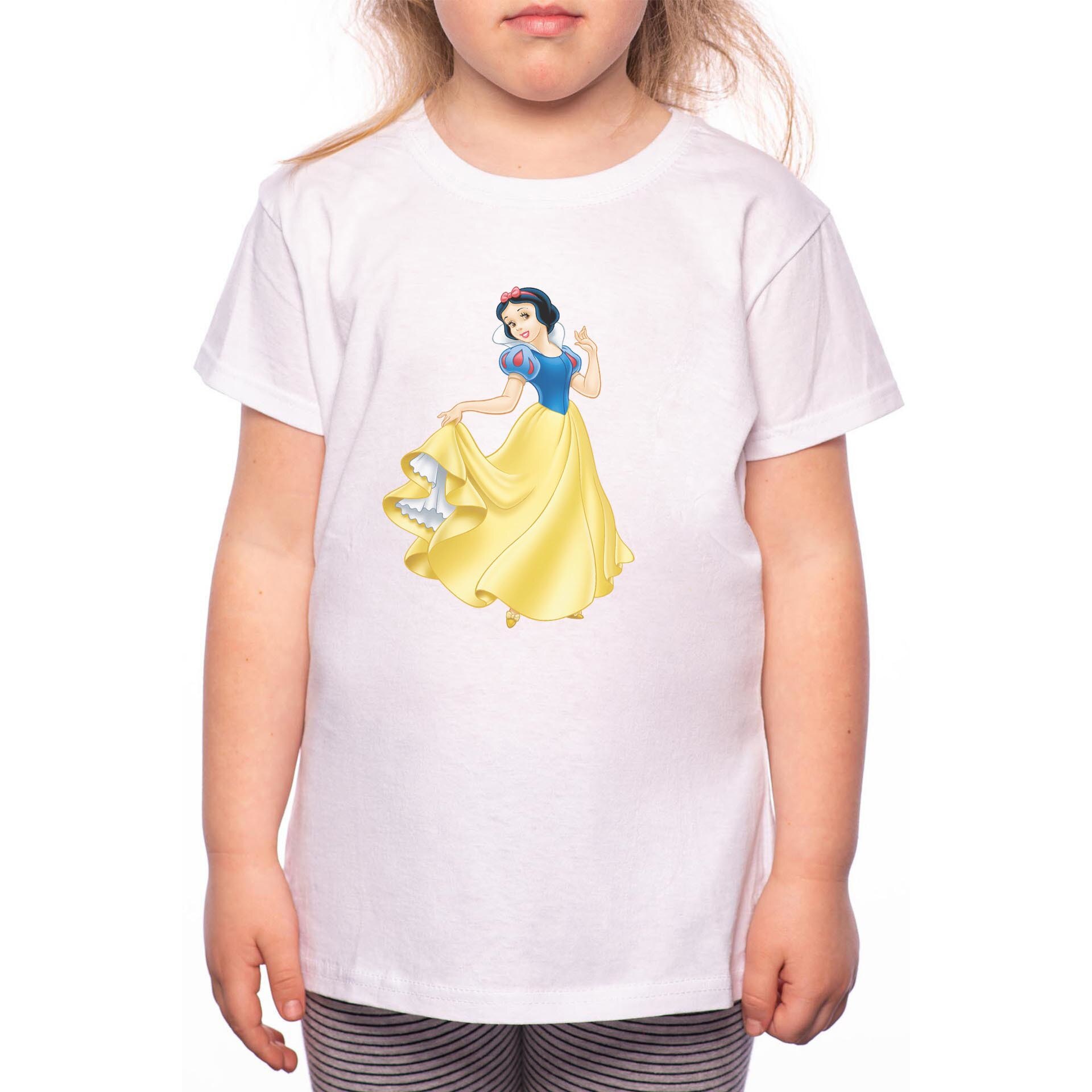 Tricou Fetita, Princess, 100% Bumbac, Alb, W92