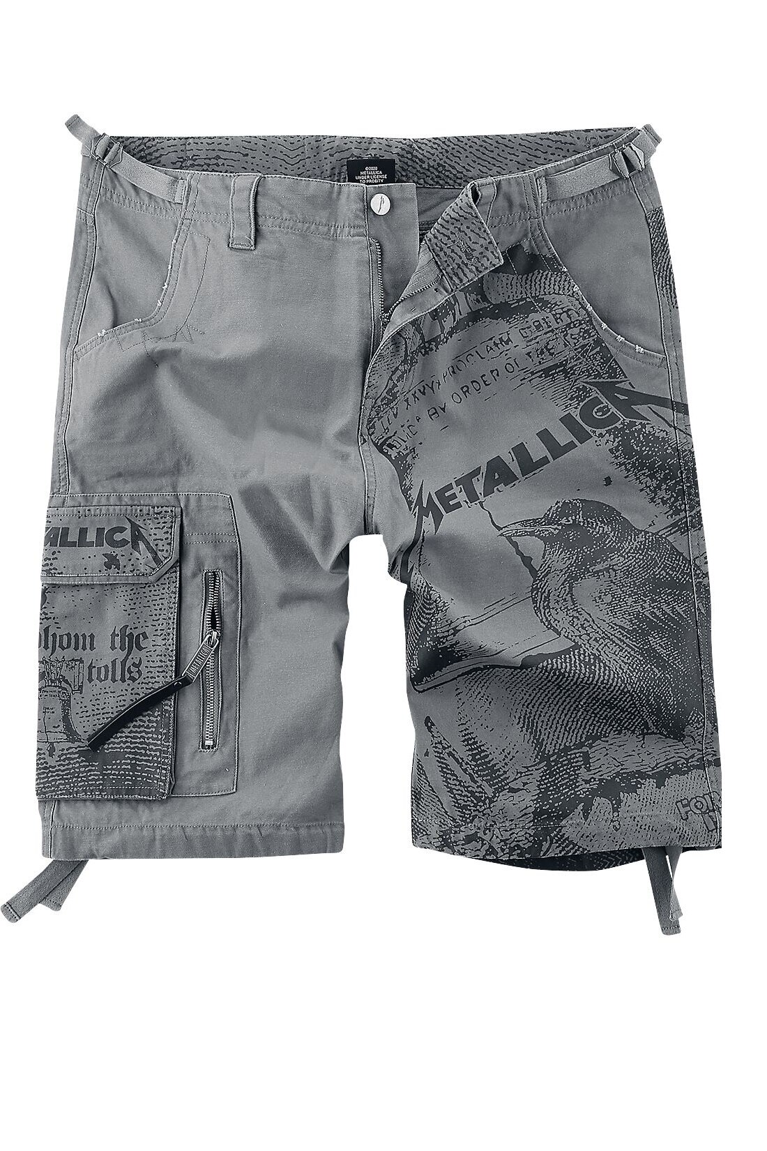 Pantaloni Scurti, Metallica, Gri, Gri, M