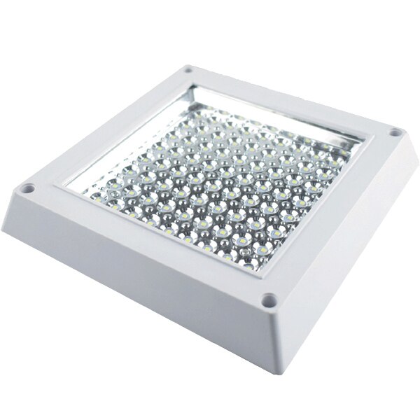 Plafoniera aplicata LED Ecoplanet, patrata 295x295mm, 16W, 1280LM, lumina neutra 4000k, sticla transparenta, alb