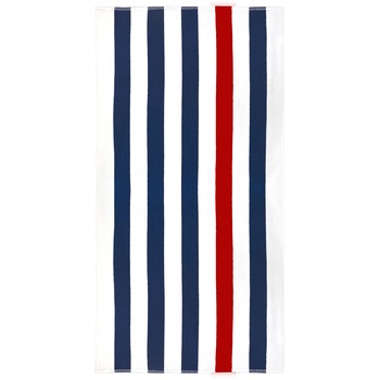 Prosop plaja Stripe Collection, Bleumarin/Rosu, 90x190 cm, 100% bumbac Terry Selection, 550 gr/mp Prosop plaja Stripe Collection, Bleumarin/Rosu, 90x190 cm, 100% bumbac Terry Selection, 550 gr/mp