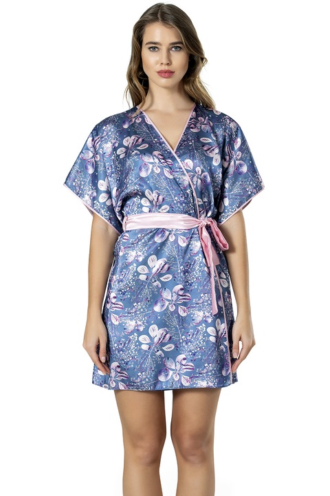 Halat Dama, Vienetta Sateen, Model 'Beauty Angel Touch', Culoare Albastru