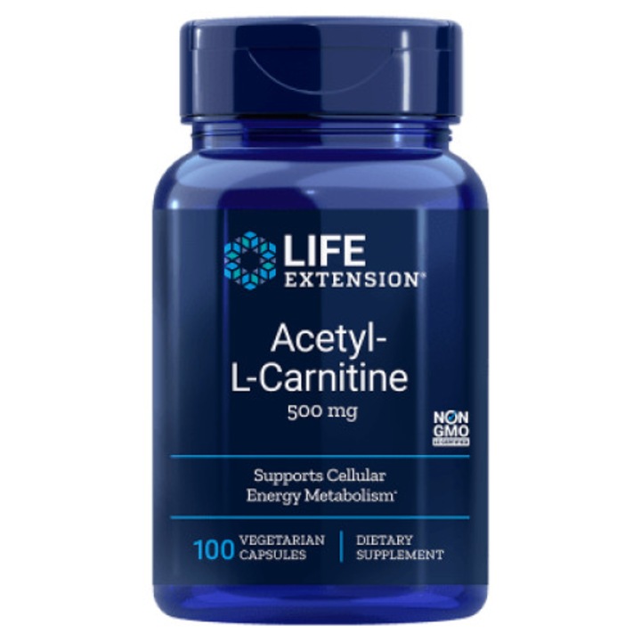 Life Extension Acetil L-Karnitin Kapszula, 500 mg, 100 db
