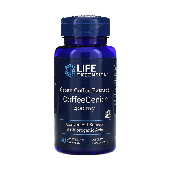 CoffeeGenic, Green Coffee Extract, 400 mg, Life Extension, 90 capsule