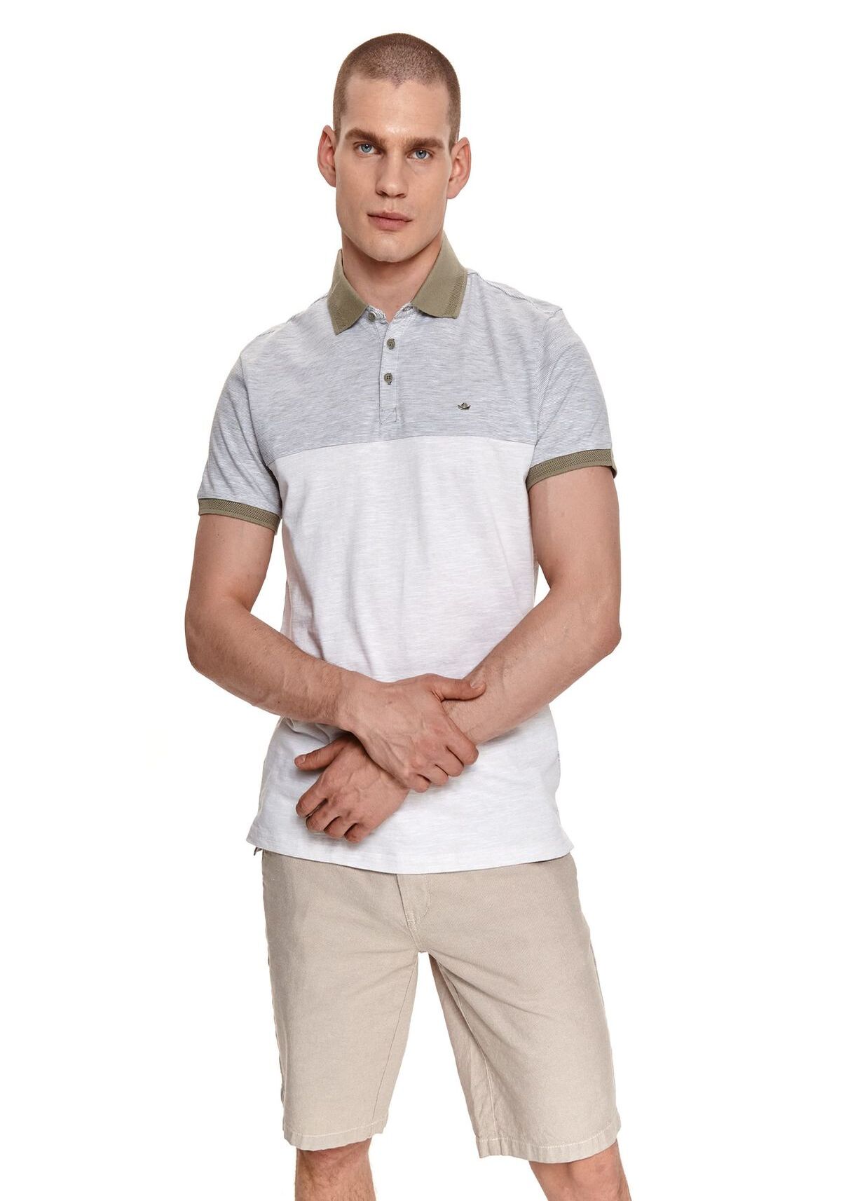 Tricou polo pentru barbati, TOP SECRET, SKP0551, Bej