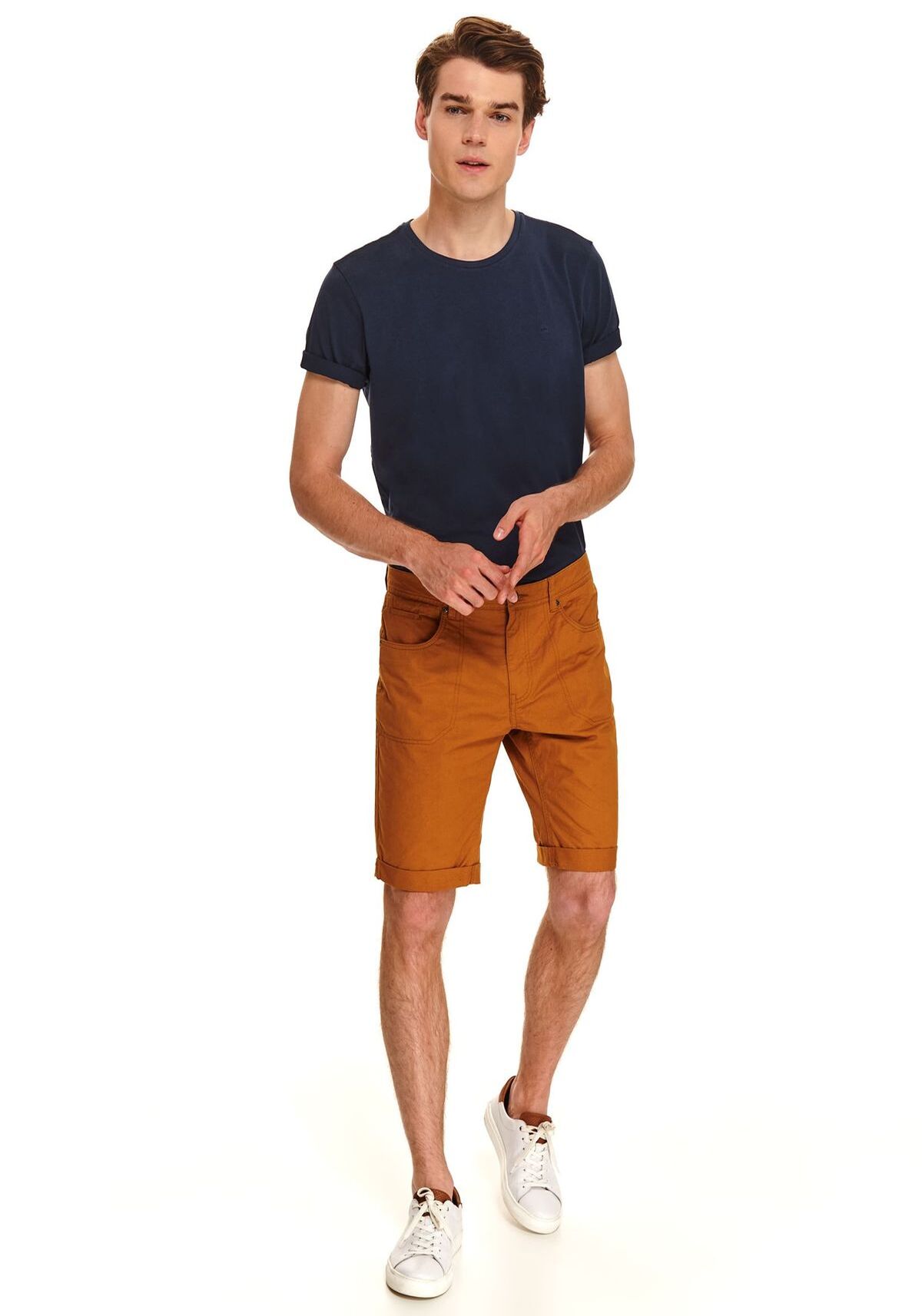 Tricou cu maneci scurte pentru barbati, TOP SECRET, SPO4829, Albastru inchis