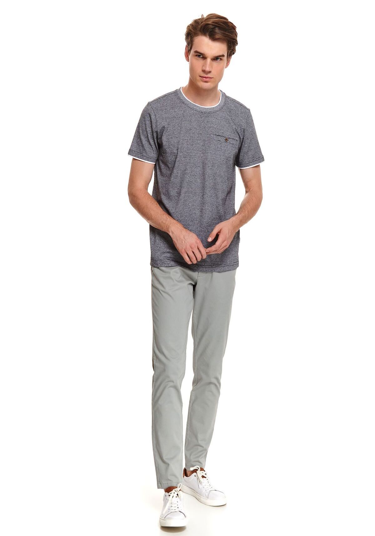 Tricou barbati, TOP SECRET, SPO4833, Gri (Graphite)