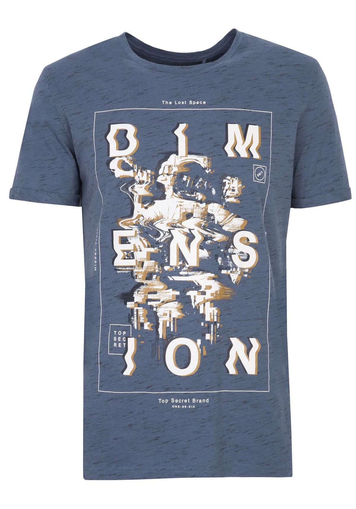 Tricou pentru barbati, TOP SECRET, SPO4852, Albastru