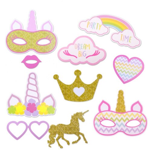 Set Props / Recuzita foto unicorn 10 buc