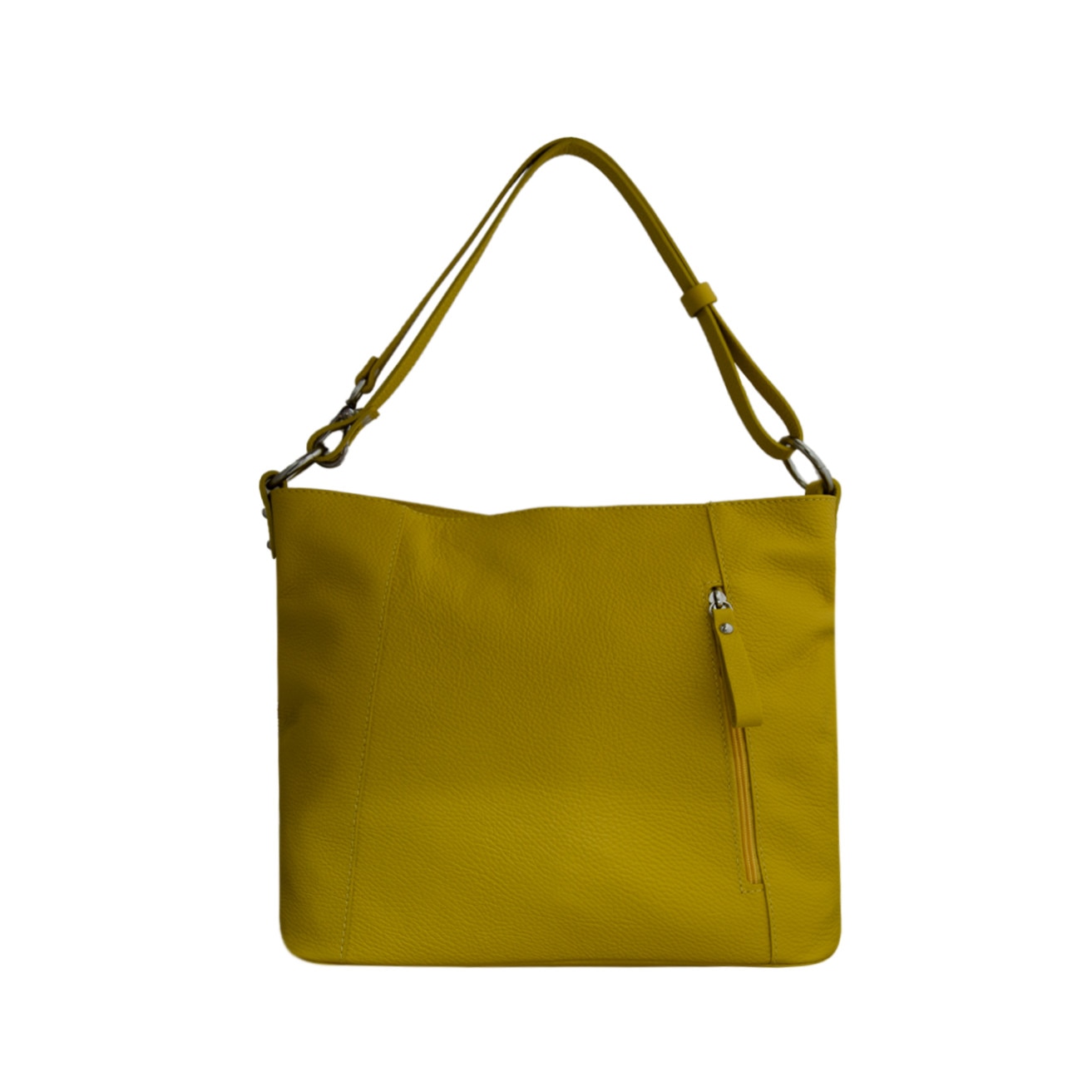 Geanta de dama din piele naturala Eva Bags, Angelina galben