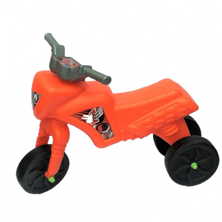 Tricicleta copii fara pedale Super Cross Portocalie de la 2 ani pana la 20 kg, Inaltime pana la sezut 30 cm