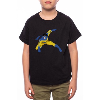 Tricou Baiat, Ninjas, 100% Bumbac, Negru, B84 Tricou Baiat, Ninjas, 100% Bumbac, Negru, B84