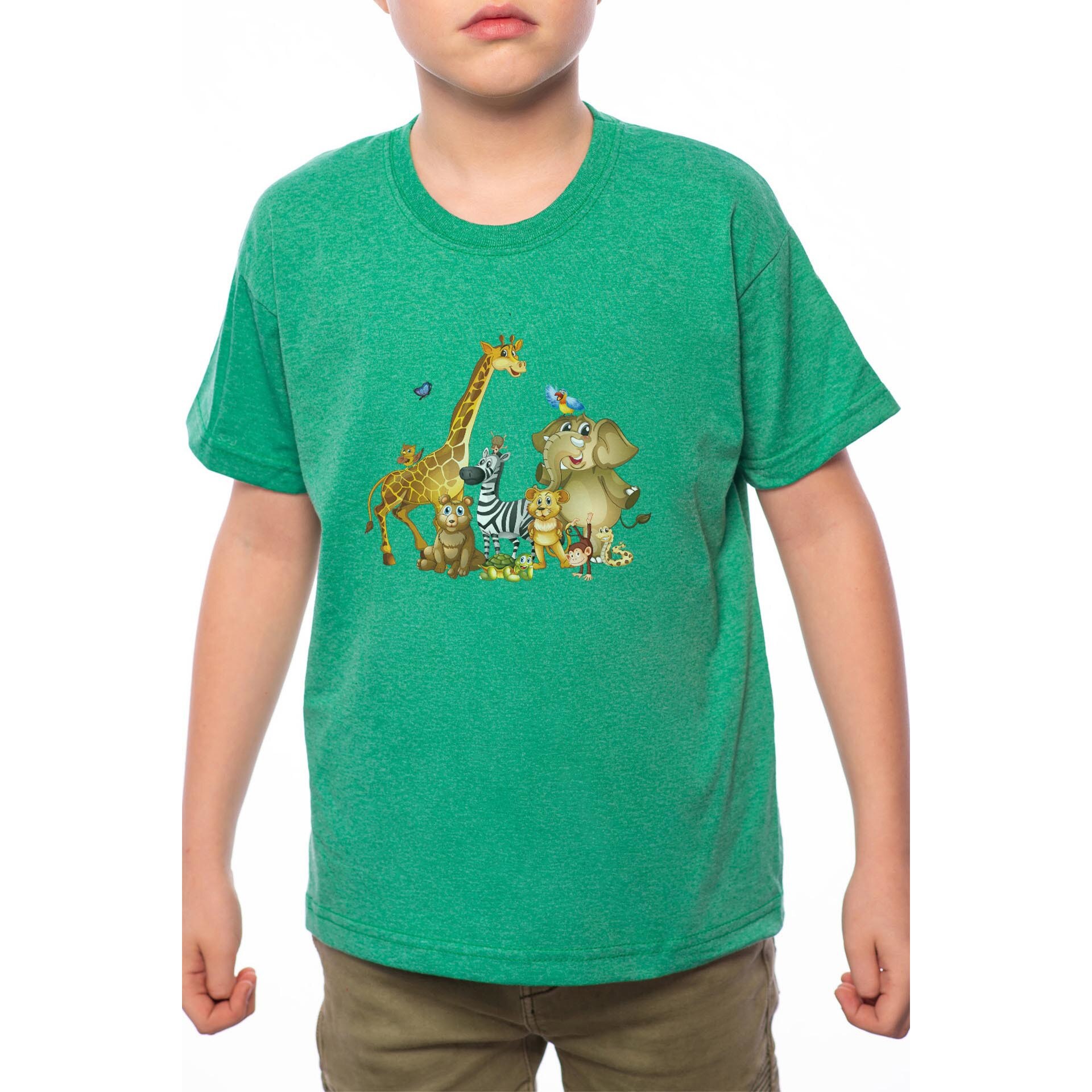 Tricou Baiat, Zoo, 100% Bumbac, Verde, G81