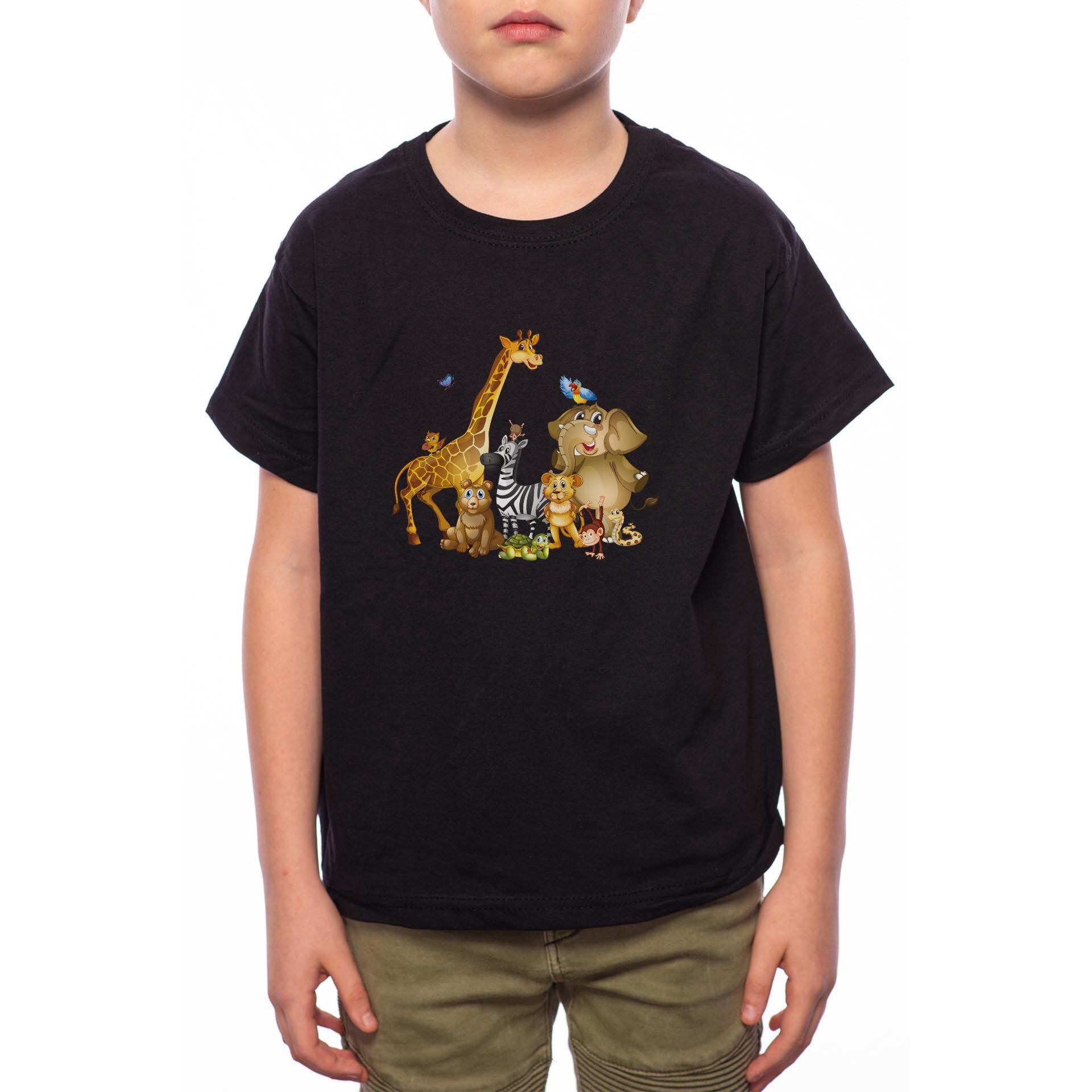 Tricou Baiat, Zoo, 100% Bumbac, Negru, B81