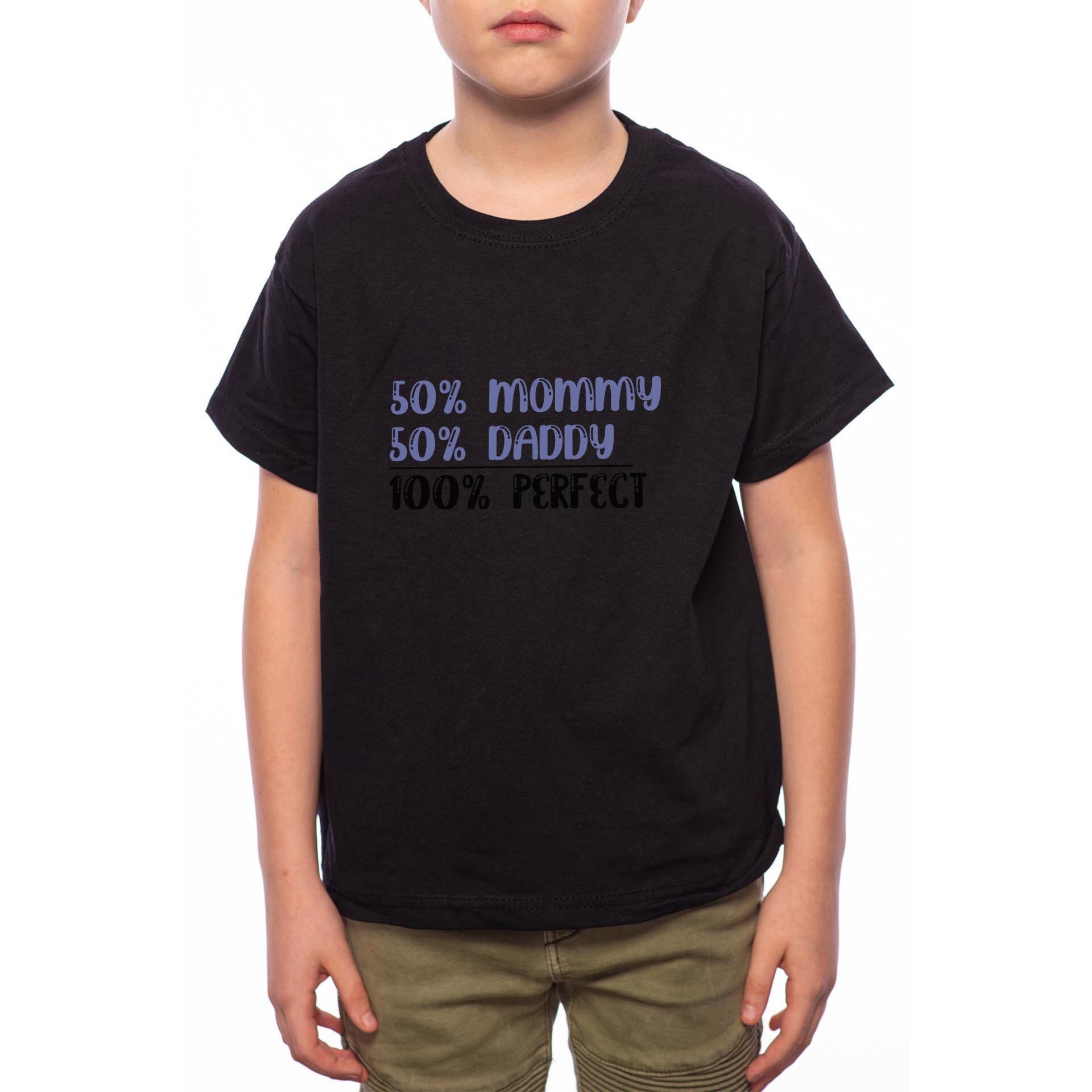 Tricou Baiat, 100% Perfect, 100% Bumbac, Negru, B86