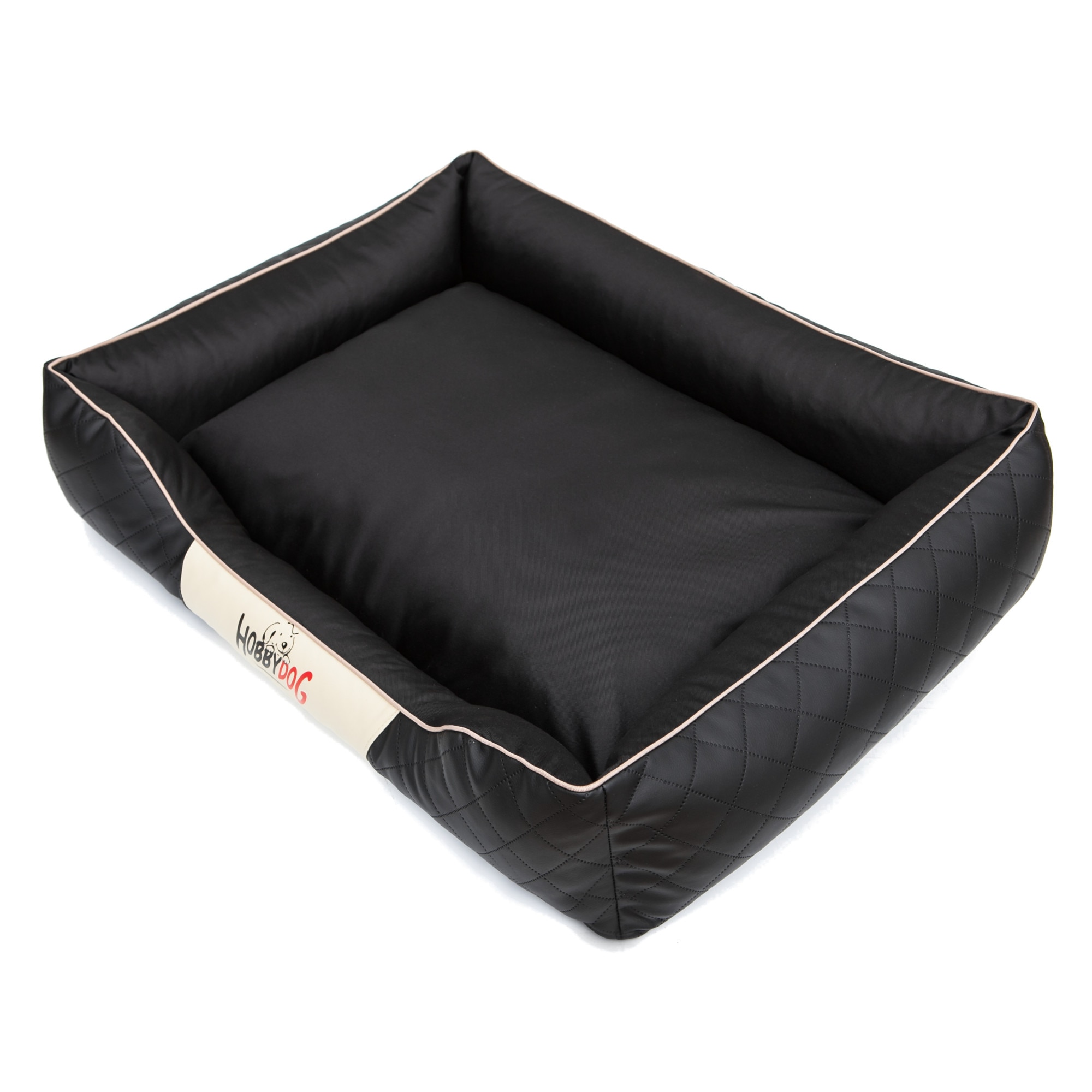 Culcus pentru animale de companie, HobbyDog Imperial perfect, Negru, Bej, Marimea 3 - 95x73x23 cm