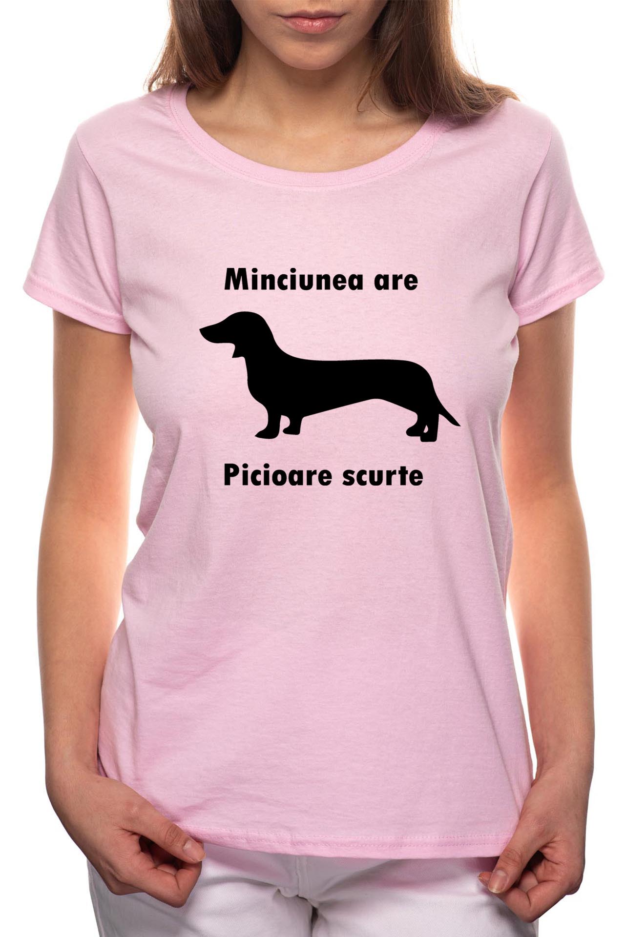 Tricou dama, Picoare Scurte, 100% Bumbac, P73, Roz
