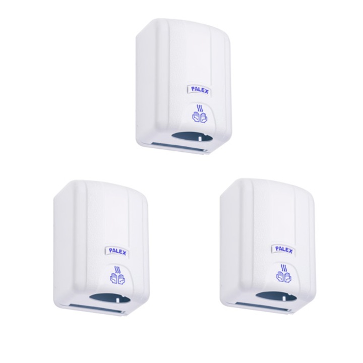 Set dozator sapun Palex, cu senzor, alb, 3 bucati