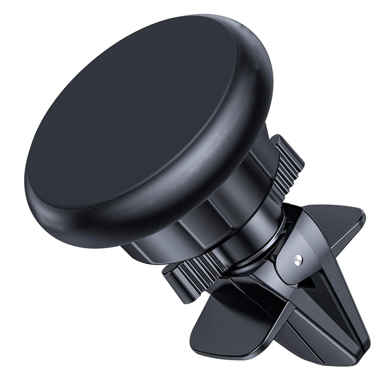 Suport telefon mobil, magnetic, cu fixare in grila de aerisire, negru