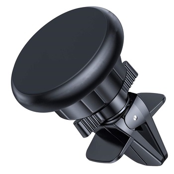 Suport telefon mobil, magnetic, cu fixare in grila de aerisire, negru Suport telefon mobil, magnetic, cu fixare in grila de aerisire, negru