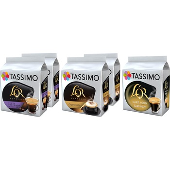 Set cafea capsule Tassimo L'OR Lungo Profondo, Cappuccino si Café Long Classique, 80 capsule, 64 bauturi Set cafea capsule Tassimo L'OR Lungo Profondo, Cappuccino si Café Long Classique, 80 capsule, 64 bauturi
