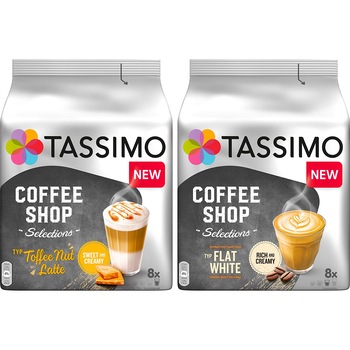 Set cafea capsule Tassimo Coffee Shop, 32 capsule, 16 bauturi Set cafea capsule Tassimo Coffee Shop, 32 capsule, 16 bauturi