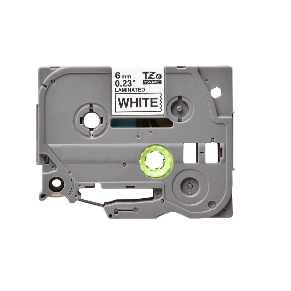 Ribon i-Aicon Brother P-Touch TZE211, Negru pe Banda Alba, 6mm x 8m