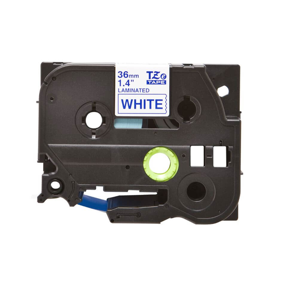 Ribon i-Aicon Brother P-Touch TZE263, Albastru pe Banda Alba, 36mm x 8m