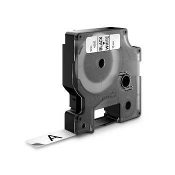 Ribon i-Aicon Dymo D1 DY45013, Negru pe Banda Alba, 12mm x 4m Ribon i-Aicon Dymo D1 DY45013, Negru pe Banda Alba, 12mm x 4m