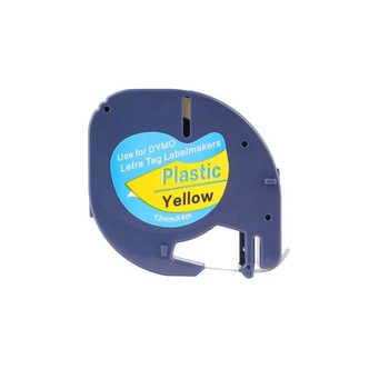 Banda Continua Etichete i-Aicon Compatibila Dymo Letratag DY91202, Galbena, 12mm x 4m Banda Continua Etichete i-Aicon Compatibila Dymo Letratag DY91202, Galbena, 12mm x 4m